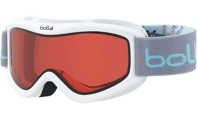 Bolle Snow Amp Goggles White Caribou Frame, Vermillon Lens by Bolle
