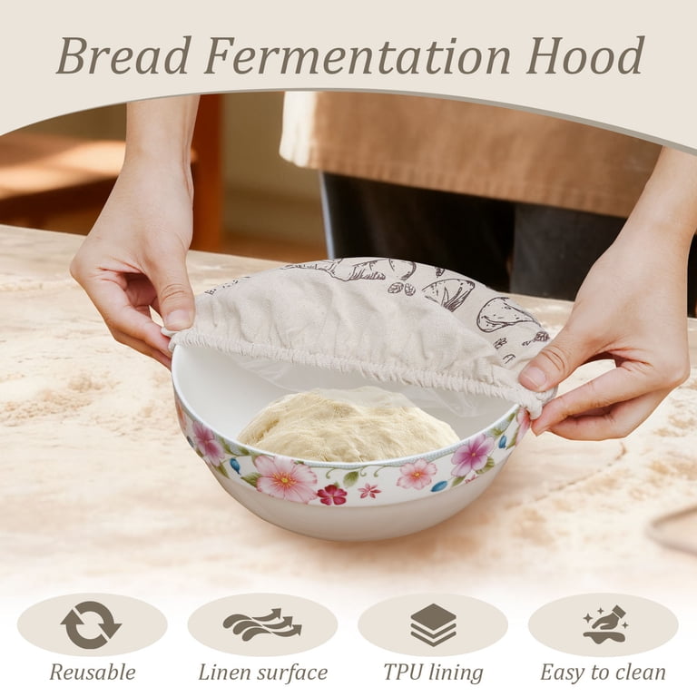 Xiyztok Reusable Bowl Covers for Bread Proofing, 3-Pack photo 3