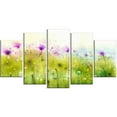 thumbnail image 1 of Design Art Green Purple Cosmos of Flowers Canvas Print, 1 of 3