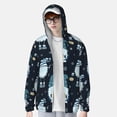 thumbnail image 6 of Rocae Gnome and Snowflakes Print Breathable Sun Protection Hoodie Quick-Dry Lightweight Long Sleeve Hoodie Unisex Running Sports Shirt XX-Large, 6 of 9