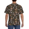 thumbnail image 3 of Qekee Mushroom Garnish Classic Fit T-Shirt Men's Shirt Men's Tight Short Sleeves for Exercise, Running, Mountaineering - Mushroom Garnish, 3 of 9