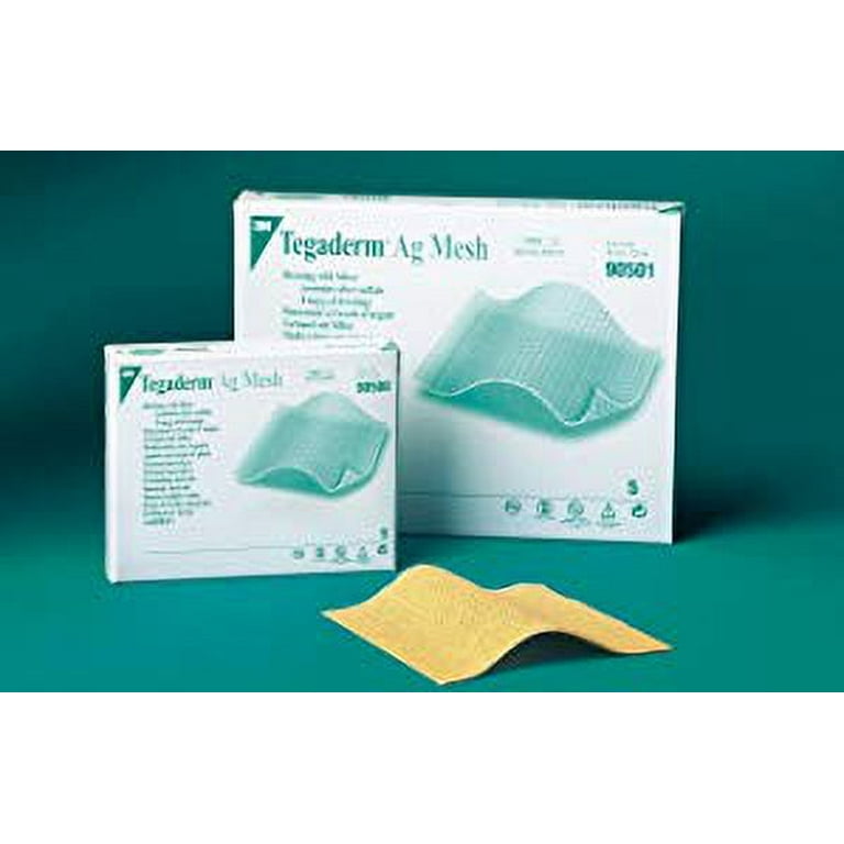 3M Tegaderm Ag Silver Sulfate Mesh Dressing Adhesive Bandage, 4 x 5 Inch -  Walmart.com