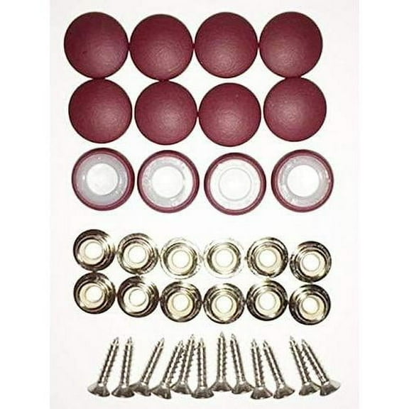 Set Of 12 Dura Snap Upholstery Buttons #30 Wine Vinyl