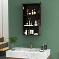 thumbnail image 3 of Gymax Bathroom Wall Mount Storage Cabinet Single Door w/Height Adjustable Shelf, 3 of 10