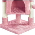 thumbnail image 6 of ZOPan Cat Tree with Extra Large Plush Perch, Soft Cat Condo & Sisal-Covered Scratching Posts for Large Cats, Kittens Cats, 23.5 Inches, Pink, 6 of 10