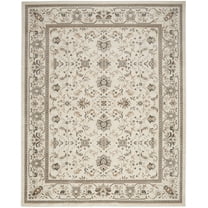 HomeRoots 553192 9 x 12 ft. Floral Distressed Rustic Area Rug - Cream