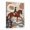 B, variant on XaaKee Trojan Dressage Chestnut Gelding Terracotta Rhythms Design Modern Canvas Wall Art Prints Inner Framed 18*12Inch