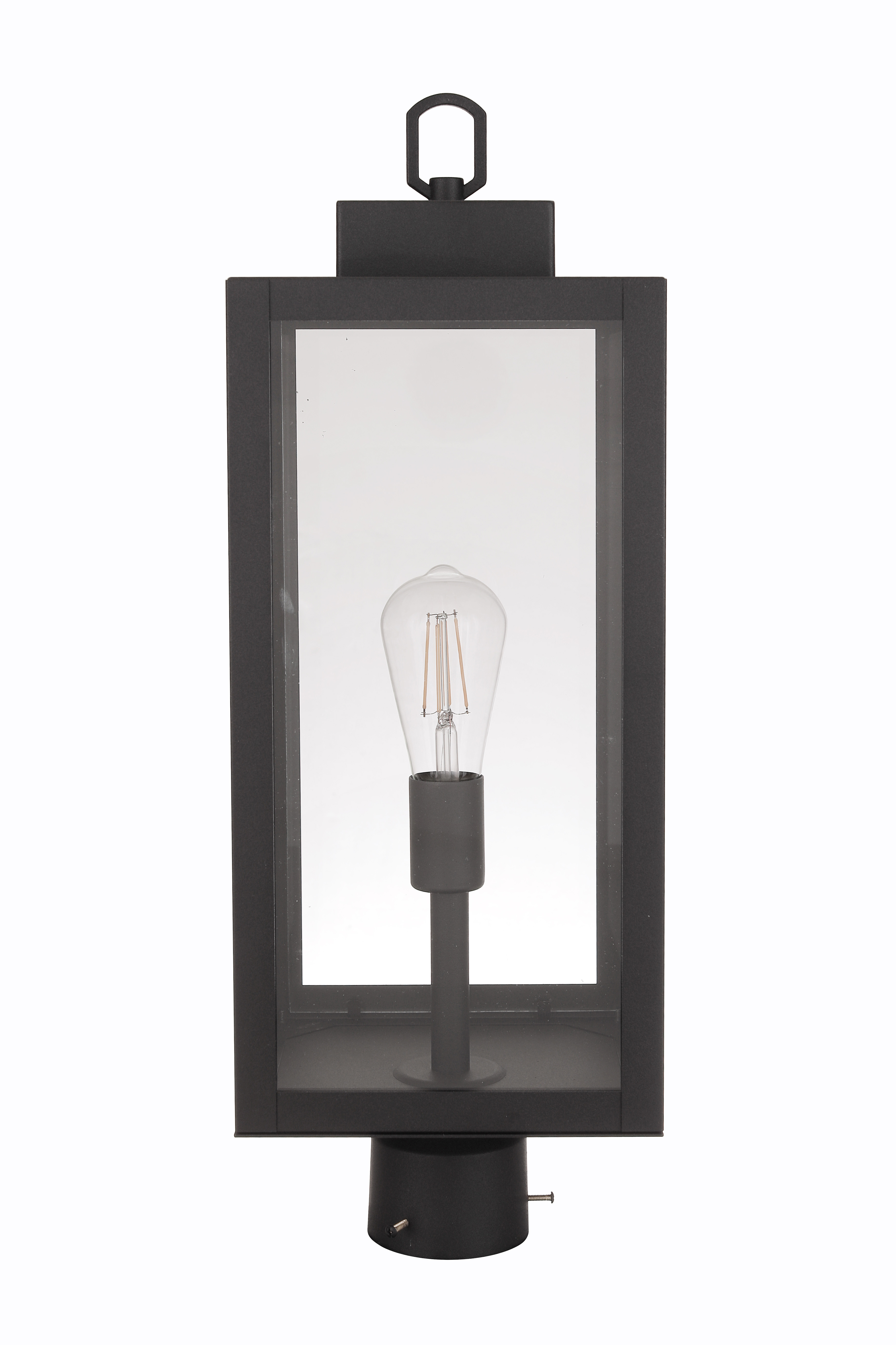Craftmade - Marin 1 Light 23.25 in. Textured Black Finish Pole Mount Outdoor Post Mount with Clear Glass Shade