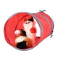 thumbnail image 3 of Cat Tunnel - 2-Color Kitten Playing Tube With Tinkle Bell And Plush For Pet Entertainment, Cat Tunnel Toy, 3 of 3