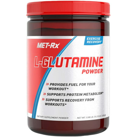 MET-Rx L-Glutamine Powder, 400 g, Post-Workout Amino Acid Nutritional Supplement, Add to Workout Recovery Protein Shakes & Nutritional