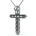 thumbnail image 4 of Pompeii 1.25Ct Diamond Cross 14k Gold 18" Necklace 1" Tall Lab Grown (F/G,VS1-VS2), 4 of 6
