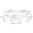 thumbnail image 3 of Hommoo Faux Leather L-Shaped Sectional Sofa, Modern 4-Seat Couches and Sofas Set, Living Room Furniture Sets for Home& Office, Black (No Ottomans), 3 of 7