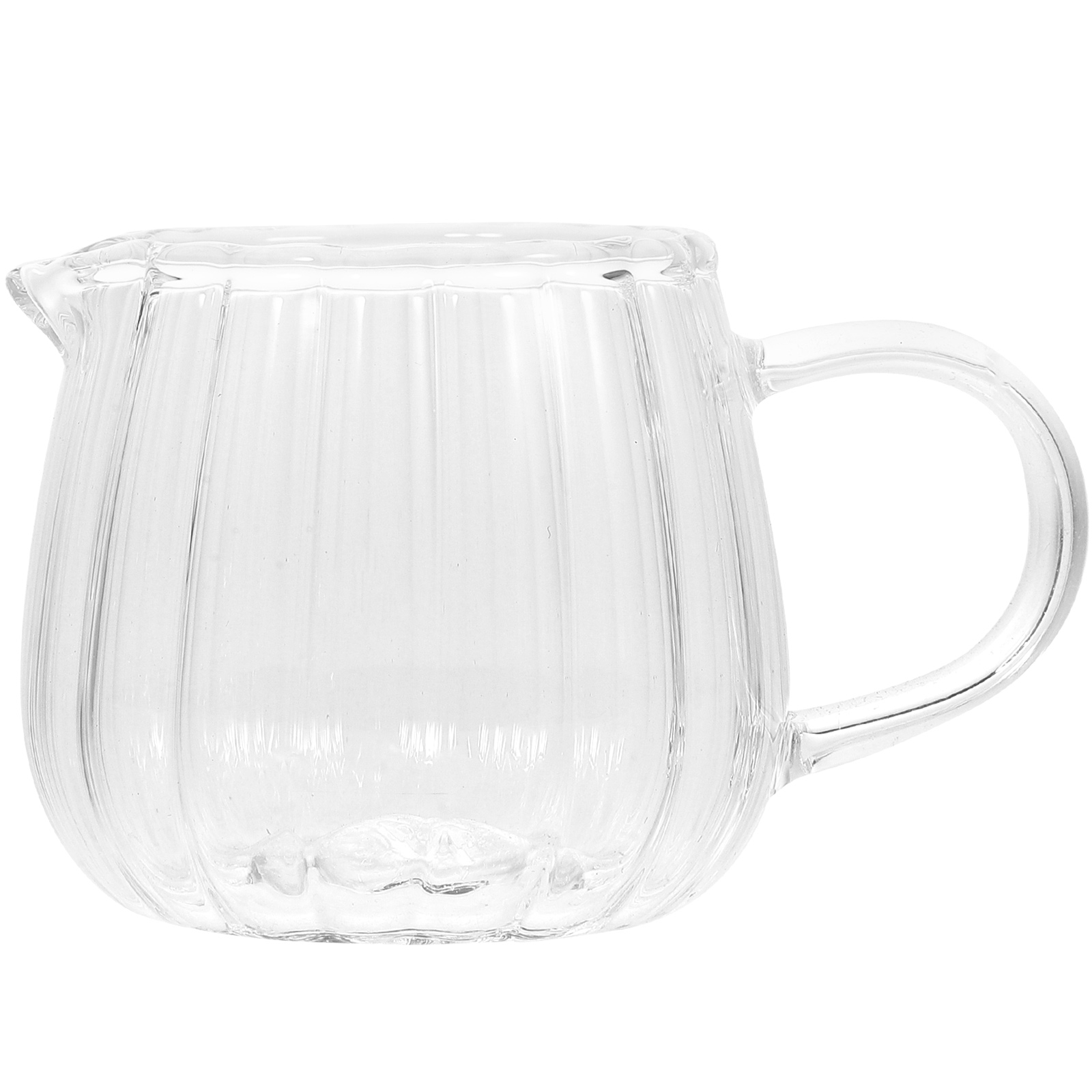 Nuolux Glass Creamer Pitcher Cup Coffee Creamer Jar with Pour Spout Mini Glass Milk Jug(155ml), Size: 9.00