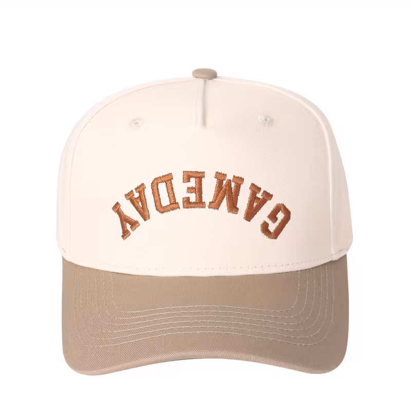 Off-White-Khaki, variant on Fun "GAMEDAY" Upside Down Trucker Cap Reversible Novelty Hat Adjustable Snapback for Men and Women Game Day Essential,1 pcs,Black