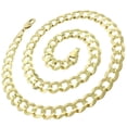 thumbnail image 2 of 14K Yellow Gold 12MM Solid Cuban Curb Link Chain Necklaces, 24-26 inch, Real 14K Gold, Next Level Jewelry, 2 of 4