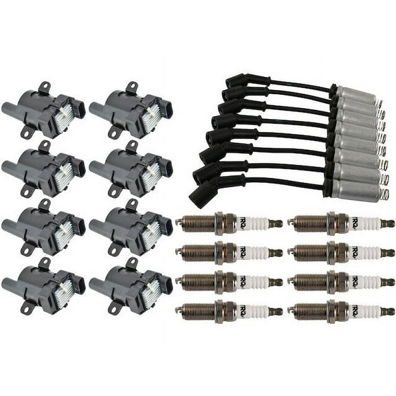 Ignition Coil Spark Plug and Wire Set 17 Piece - Compatible with 2000 - 2006 Chevy Tahoe 2001 2002 2003 2004 2005