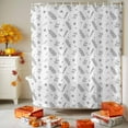 thumbnail image 3 of Shower Curtain 36"W x 72"L Thanksgiving Autumn Leaf Floral Pattern White Fabric Shower Curtains Set with Hooks Water Repellent Bathroom Curtains Machine Washable Bathroom Accessories, 3 of 6