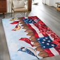 thumbnail image 3 of Rectangle Area Rug 4x6ft, Watercolor Farmhouse Fence Birds Floral Non-Slip Non-Shedding Floor Mat, USA Flag Theme Washable Sturdy Carpet for Living Room Bedroom Home Decor, 3 of 9
