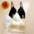 thumbnail image 3 of AYYUFE 3PCS Women Bra Thin Ice Silk Beauty Back Pure Color Halter Neck Invisible Bra Wireless Good Breathability High Elasticity Anti-snagging Backless Dress Matching Lady Bra Apricot, 3 of 7
