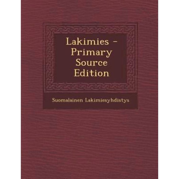 Lakimies Paperback Edition - Primary Source