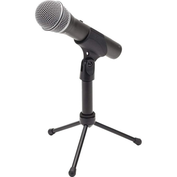 Samson Technologies Q2U Paquete de grabación y podcasting con micrófono dinámico USB/XLR (incluye clip para micrófono, soporte de escritorio, parabrisas y cables), plateado