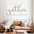 thumbnail image 2 of Elephant Stock Gather Calligraphy Wall Art - Horizontal Multi Panel Canvas - Living Room Wall Decor - Inspirational And Typography Multi Panel - White And Black Decor - 62" x 30", 2 of 4