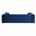 thumbnail image 5 of Morden Fort  Modern Velvet Sofa Contemporary Three-Seater Sofa with Button Tufted,Solid Wood Frame and Iron Legs Blue, 5 of 5