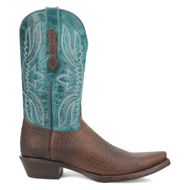 Dingo Mens Rio Lobo Embroidered Snip Toe Cowboy  Mid Calf Boots