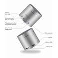 thumbnail image 2 of Wireless Bluetooth Mini Speaker Portable Silver Stereo Speaker For Phone Desk, 2 of 6