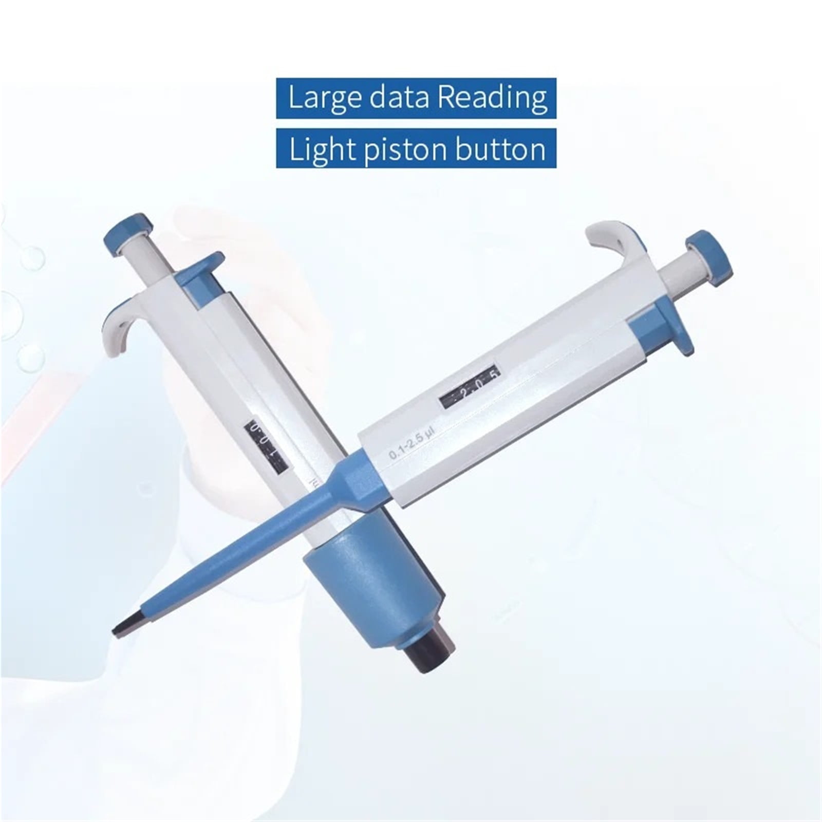 Handheld Manual Plastic Single Channel Pipettes Gun Volume Adjustable Variable Squeeze Liquid Pipettor Pens , High-Accurate