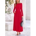 thumbnail image 3 of Vestido largo PRETTYGARDEN para mujer, primavera 2025, manga larga, 3 of 9