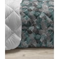thumbnail image 3 of Dandelion Down Alternative Comforter, Spring Flowers Botanical Floral Theme with Shabby Blossoms Pattern, Microfiber Quilt for All Season, 5 Sizes, Almond Green and White, by Ambesonne, 3 of 3