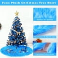 thumbnail image 2 of Gynky 36" Christmas Tree Skirt, Luxury Soft Ultra Plush Toscana Fabric Holiday Tree Base Cover Faux Fur Xmas Tree Mat Decorations Home Décor, Blue, 2 of 8