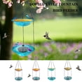 thumbnail image 4 of Hanging Bird Bath with Solar Fountain, 9.25" Double Layer Outdoor Birdbath Fountain, 27.6” Adjustable Height, Hummingbird Birdbath Fountain for Patio, Yard, Garden Decoration, 4 of 5