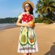thumbnail image 4 of Balery Avocado Lovers Wearing Umbrella Vestidos sueltos de manga corta para mujer, vestidos de verano 2025, vestidos casuales de corte A con vuelo., 4 of 6