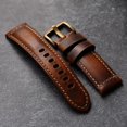 thumbnail image 3 of WANGQ Handmade Top Layer Cowhide Strap, 20MM 22MM 24MM For Bronze Watch, Pure Copper Clasp, Vintage Men's Watch Chain, 3 of 6