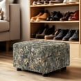 thumbnail image 4 of Xoenoiee Green Hunting Camo Print Stretch Rectangle Ottoman Cover Breathable Folding Storage Stool Furniture Protector Soft Rectangle Slipcover with Elastic Bottom, S, 4 of 7