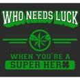 thumbnail image 2 of Women's Marvel St. Patrick's Day Captain Marvel No Luck Needed  Graphic Tee Black 2X Large, 2 of 4