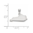 thumbnail image 3 of Auriga Fine Jewelry 925 Sterling Silver/Rhodium-plated Kentucky State Pendant for Women, 3 of 6