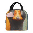 thumbnail image 1 of Fotbe Colorful Painted Duck Bolsa Térmica con Estampado y Forro de Aluminio Grueso Bolsa de Almuerzo con Bolsillo Frontal para Hombres y Mujeres, Ideal para Trabajo, Escuela, 1 of 8