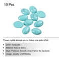 thumbnail image 3 of Plano Ovalado Piedra, Ovalado Ágata Cuentas 18mm x 13mm Plano Espalda Cristal Piedra Cuentas para Joyería Fabricación Bricolaje Foto Marco Hogar Decoración 10uds, Turquesa, 3 of 7