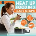 thumbnail image 4 of TRAVELISIMO Electric Lunch Box Food Heater, 80W 1.5L Portable Microwave 12V/24V/110V Heated Lunch Box for Men & Women, Stainless Steel Portable Food Warmer Lunch Box for Car/Truck/Office, 4 of 6
