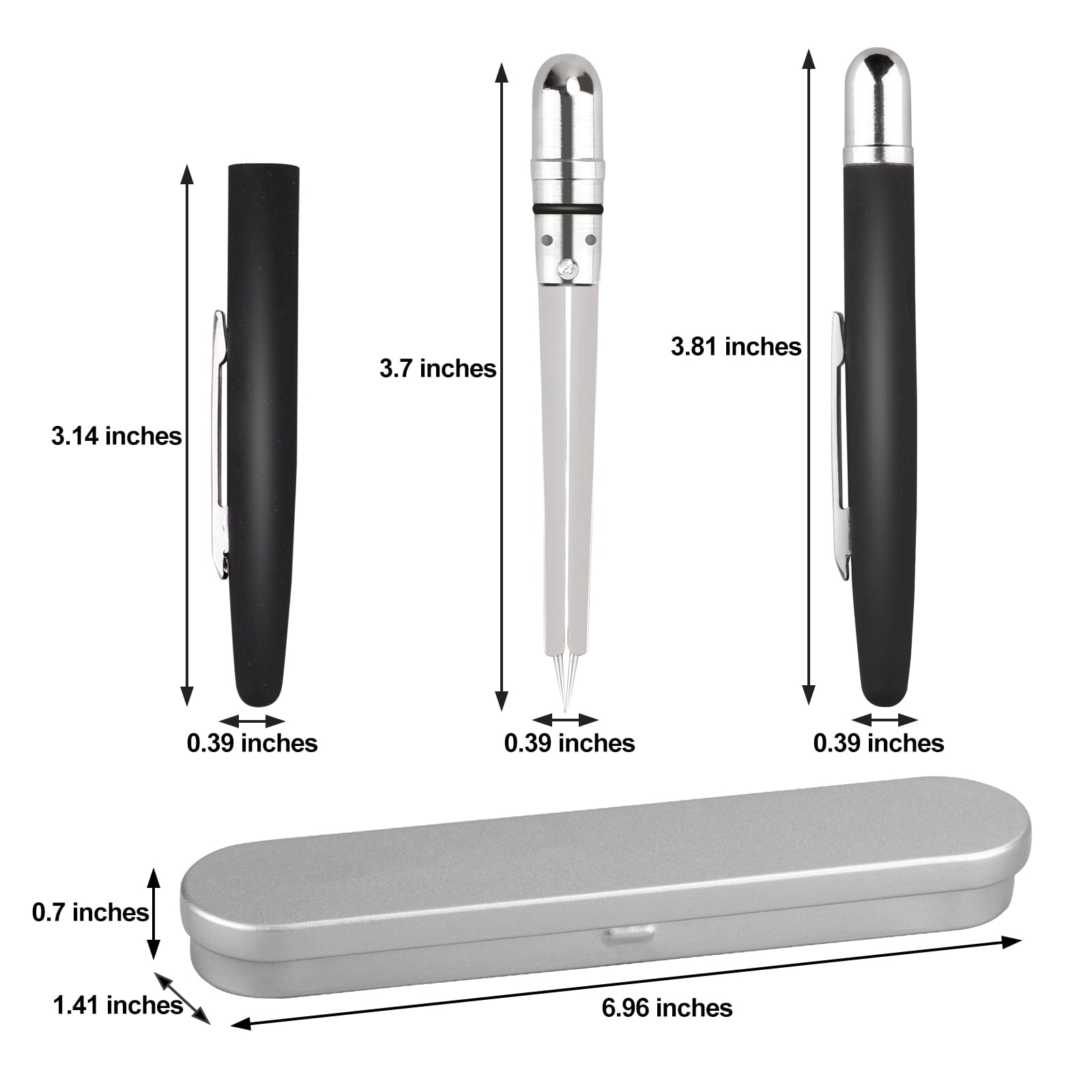 Eztrain EKG Caliper Pen, ECG Calipers for Nurses, Black EKG Caliper Cardiology, Electrocardiogram Measuring Tool