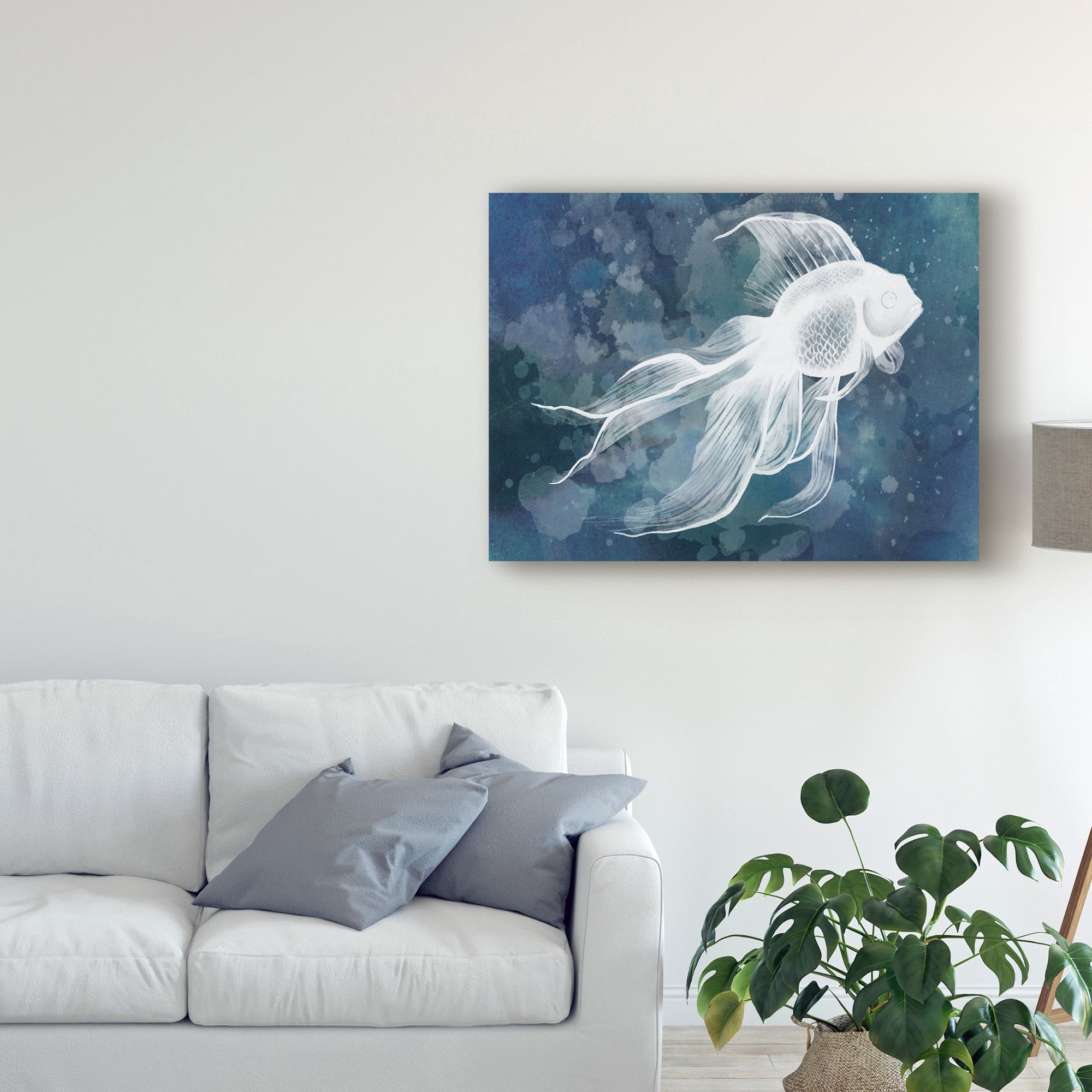 Trademark Fine Art 'Indigo Fish II' Canvas Art by Grace Popp