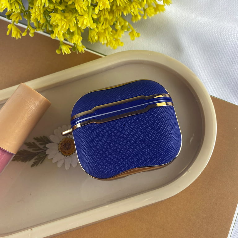 KIQ Airpod 3rd Generation Case, Airpods 3 Charging Case Cover for Apple Air  Pod 3 2021 A2564 A2565 (Canvas Case Navy Blue/Gold) 