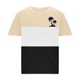 thumbnail image 3 of Mens Casual Pantalones Cortos Cuello Redondo Patchwork Impresión Suéter Blusa de Fitness, Camisetas para Hombre, 3 of 4