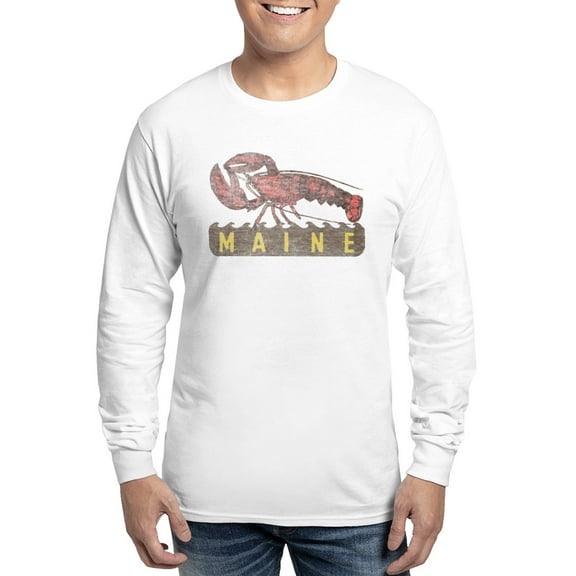 CafePress - Vintage Maine Lobster Long Sleeve T Shirt - Unisex Cotton Long Sleeve T-Shirt