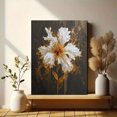 thumbnail image 6 of Textured White and Gold Flower Canvas Print, Suitable for Living Room, Bedroom, Dining Room, Office, Hotel, Entryway, 6 of 8