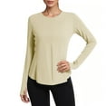 thumbnail image 6 of UV SPF Long Sleeve Sun Shirt for Women Crew Neck Slim Fitted Sun-Protective Clothing with Thumb Holes Rash Guard UV SPF Tees Shirts Quick Dry Blouses with Thumb Holes, 6 of 7