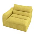 thumbnail image 3 of Modern Yellow Comfort Floor Chair - For Living Room, Bedroom, Office Couch High Foam Filled, 3 of 4